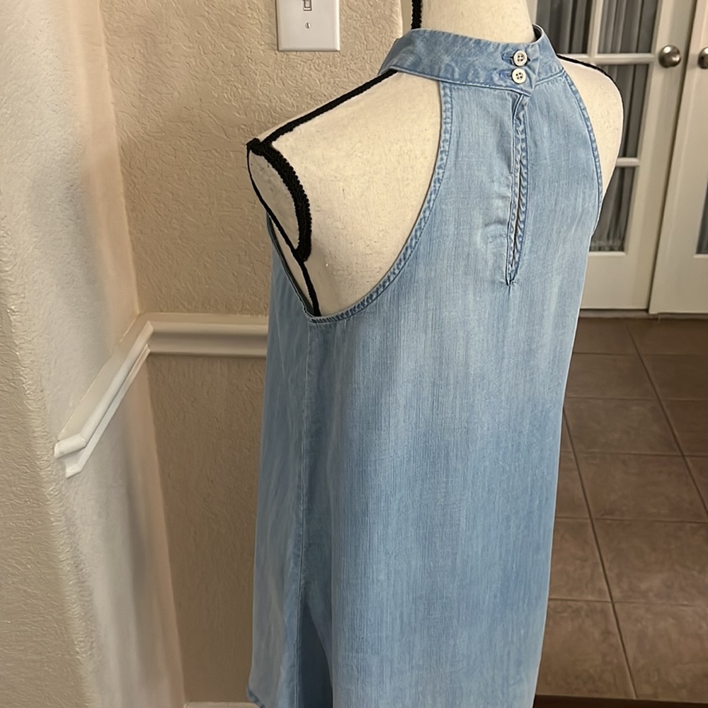 Anthropologie, Cloth and Stone chambray halter denim jean dress Size XS - Picture 10 of 17